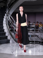 Proenza Schouler Runway Image of FIORA DRESS IN TEXTURED SHEER in Black Multi
