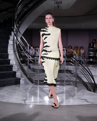Proenza Schouler Runway Image of SURI TOP IN TAPE YARN KNIT in Quartz