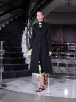 Proenza Schouler Runway Image of MAILA DRESS IN TIGER CRINKLE INTARSIA in Quartz Multi