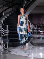 Runway Image of CONSTANZA DRESS IN PRINTED CLASSIC COTTON SHIRTING in Haze Multi