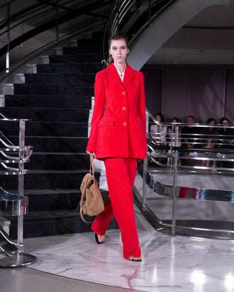 Proenza Schouler Runway image of ELEANOR TOP IN STRETCH GEORGETTE in White