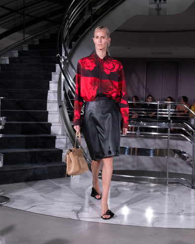 Proenza Schouler Runway Image of NESSA SKIRT IN NAPPA in Black