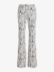Proenza Schouler Still Life Image of Gini Pant in Marble Double Jacquard in White Multi