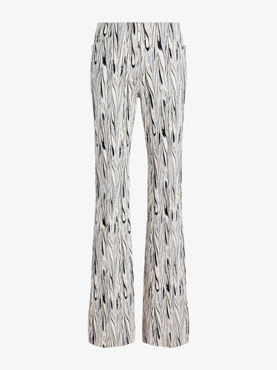 Proenza Schouler Still Life Image of Gini Pant in Marble Double Jacquard in White Multi