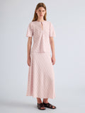 Proenza Schouler Front Full Length Image of Gina Skirt in Pinstripe Flou