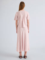 Proenza Schouler Back Full Length Image of Gina Skirt in Pinstripe Flou