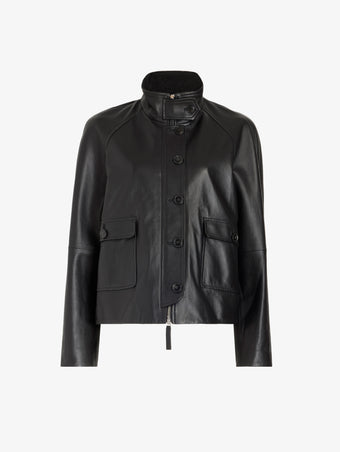 Proenza Schouler still life image of Gio Jacket in Lightweight Leather in Black