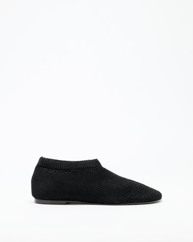 Proenza Schouler Front image of Glove Knit Slippers in Viscose Knit in black