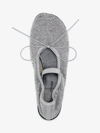 Proenza Schouler aerial image of Glove Mary Jane Ballet Flats in Metallic Mesh in silver