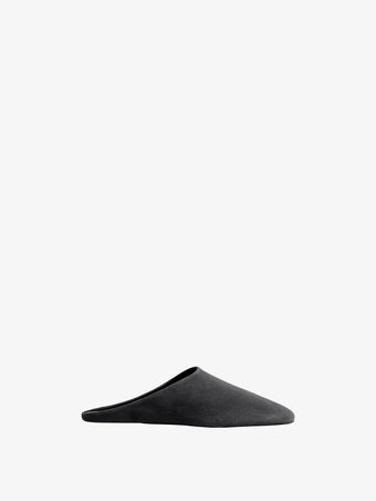 Proenza Schouler Still Life Front Image of Glove Slides In Kidsuede in Black 