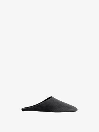 Proenza Schouler Still Life Front Image of Glove Slides In Kidsuede in Black 