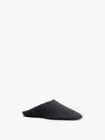 Proenza Schouler Still Life Side Image of Glove Slides In Kidsuede in Black 
