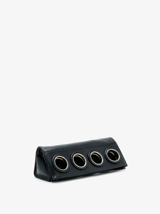 Proenza Schouler Side Still Life Image of Grommets Clutch in Black