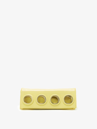 Proenza Schouler Front Still Life Image of Grommets Clutch in Quartz