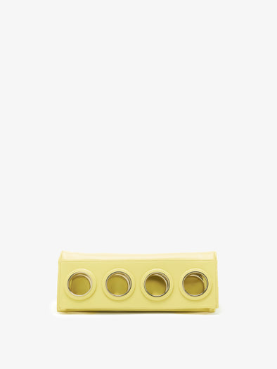 Proenza Schouler Front Still Life Image of Grommets Clutch in Quartz
