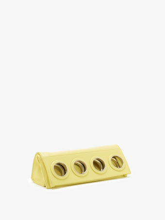 Proenza Schouler Side Still Life Image of Grommets Clutch in Quartz