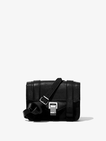 Proenza Schouler front image of PS1 Mini Crossbody Bag in BLACK