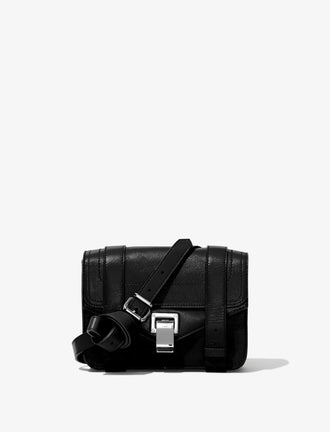 Proenza Schouler front image of PS1 Mini Crossbody Bag in BLACK