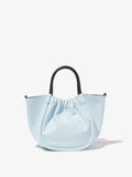 Back image of Small Ruched Crossbody Tote in PALE BLUE