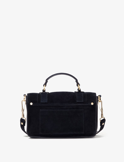 Proenza Schouler back image of PS1 Tiny Bag In Soft Suede in black