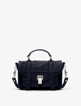 Proenza Schouler front image of PS1 Tiny Bag in BLACK