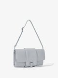 Side image of Silo Bag in Embossed Ostrich Calf in Cream