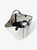 Interior image of XL Chelsea Tote in Canvas in black/natural