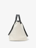 Side image of XL Chelsea Tote in Canvas in black/natural