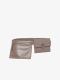 Front image of Zip Belt Bag in dark taupe