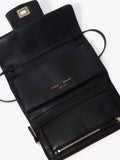 Interior image of Flip Shoulder Bag in Black