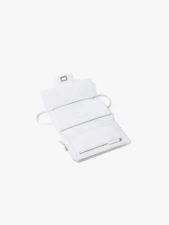 Interior image of Flip Shoulder Bag in Optic White