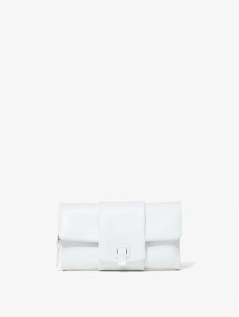 Front image of Flip Shoulder Bag in Optic White