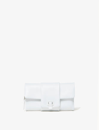Front image of Flip Shoulder Bag in Optic White
