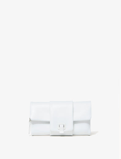 Front image of Flip Shoulder Bag in Optic White