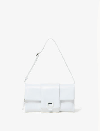Front image of Flip Shoulder Bag in white