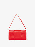 Back image of Flip Shoulder Bag with strap in red