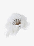 Side image of Park Shoulder Bag In Optic White Nylon With Feathers