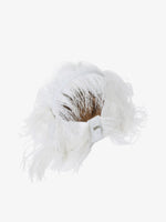 Side image of Park Shoulder Bag In Optic White Nylon With Feathers