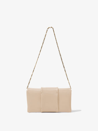 Back image of Flip Shoulder Chain Clutch in TAUPE