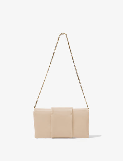Back image of Flip Shoulder Chain Clutch in TAUPE