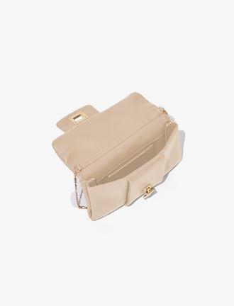 Aerial image of Flip Shoulder Chain Clutch in TAUPE