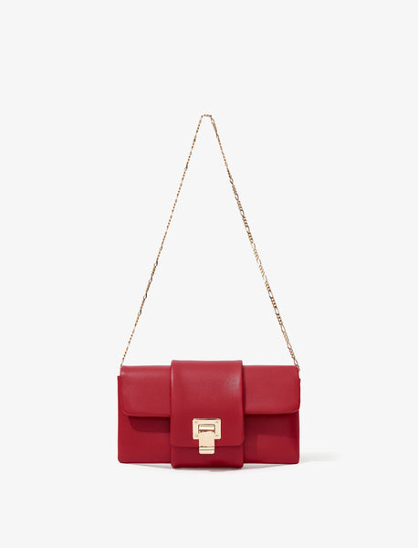 Proenza Schouler Flip Shoulder Chain Clutch - Rosewood