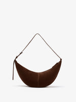 Back image of Slide Bag in Soft Suede in Chocolate