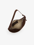 Aerial image of Slide Bag in Soft Suede in Chocolate