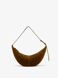 Front image of Slide Bag in Soft Suede in Fern