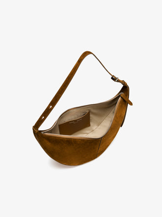Aerial image of Slide Bag in Soft Suede in Fern
