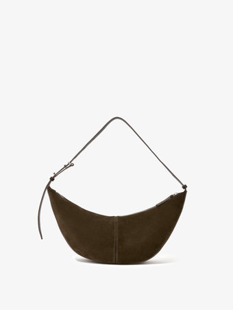 Back image of Slide Bag in Soft Suede in OLIVE