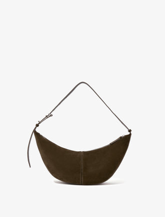 Back image of Slide Bag in Soft Suede in OLIVE