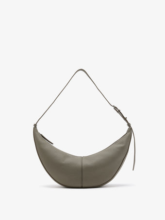 Front image of Slide Bag in Soft Pebbled Calf in Slate