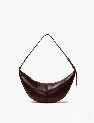 Proenza Schouler Front image of Slide Bag in Pull Up Calf in Dark Brown